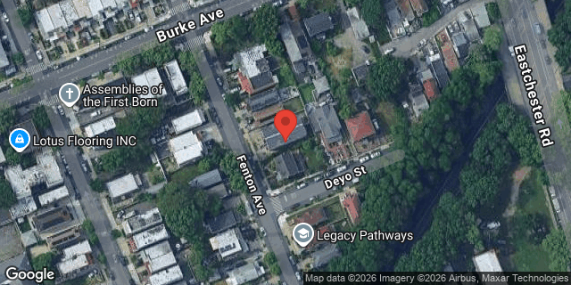 Aerial map of 3164 FENTON AVENUE, Bronx