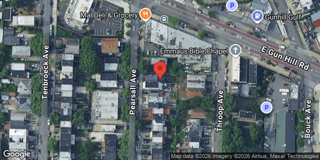 Aerial map of 3226 PEARSALL AVENUE, Bronx