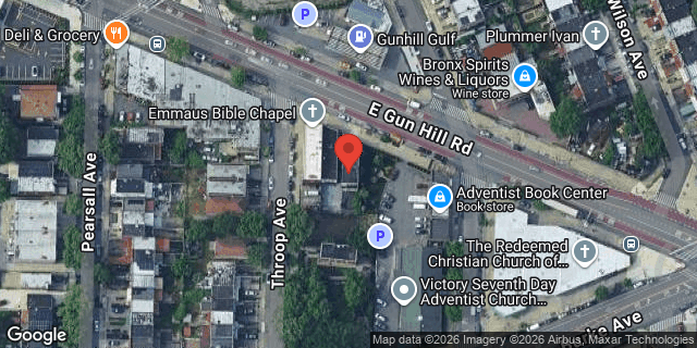 Aerial map of 1256 EAST GUN HILL ROAD, Bronx