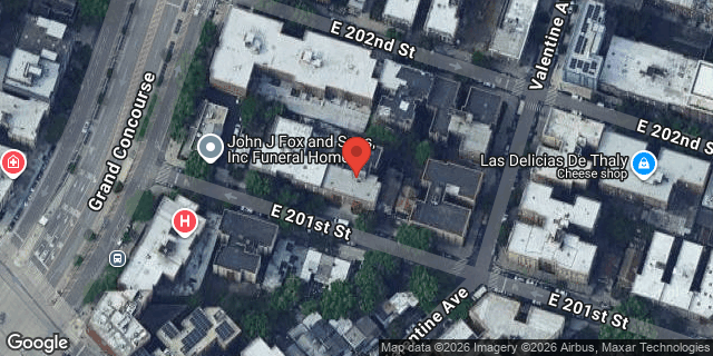 Aerial map of 221 EAST 201 STREET, Bronx