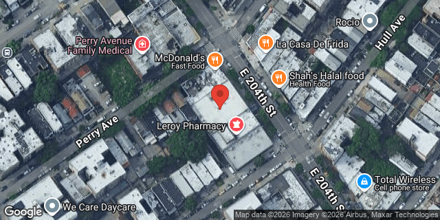 Aerial map of 304 EAST 204 STREET, Bronx