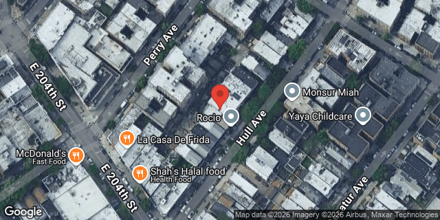 Aerial map of 3141 HULL AVENUE, Bronx