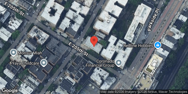 Aerial map of 365 EAST 205 STREET, Bronx