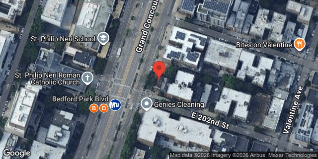 Aerial map of 201 EAST 202 STREET, Bronx