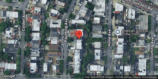 Aerial map of 3320 PAULDING AVENUE, Bronx