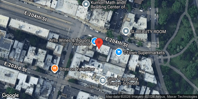 Aerial map of 250 EAST 204 STREET, Bronx