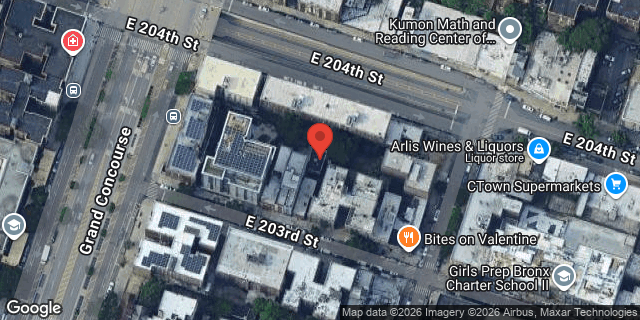 Aerial map of 225 EAST 203 STREET, Bronx