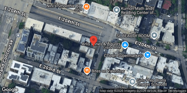 Aerial map of 3059 VALENTINE AVENUE, Bronx