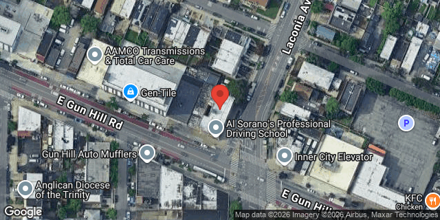 Aerial map of 1053 EAST GUN HILL ROAD, Bronx