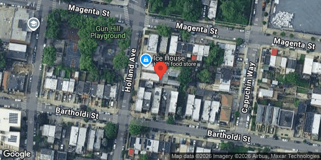 Aerial map of 3360 HOLLAND AVENUE, Bronx