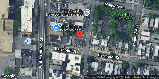 Aerial map of 717 BARTHOLDI STREET, Bronx