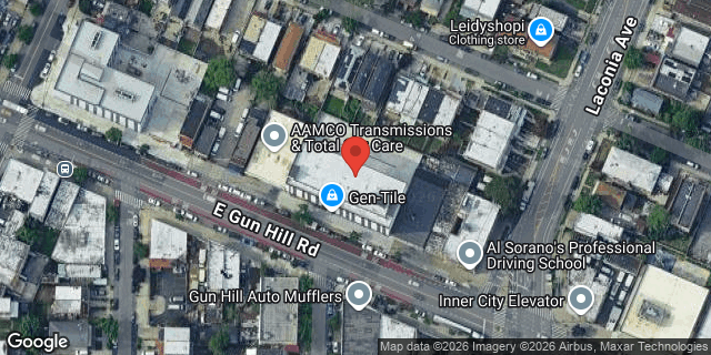 Aerial map of 1049 EAST GUN HILL ROAD, Bronx