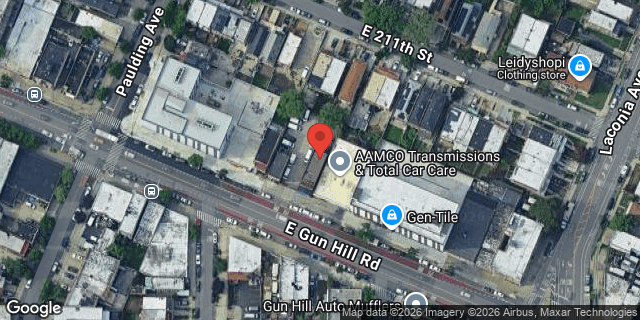 Aerial map of 1025 EAST GUN HILL ROAD, Bronx