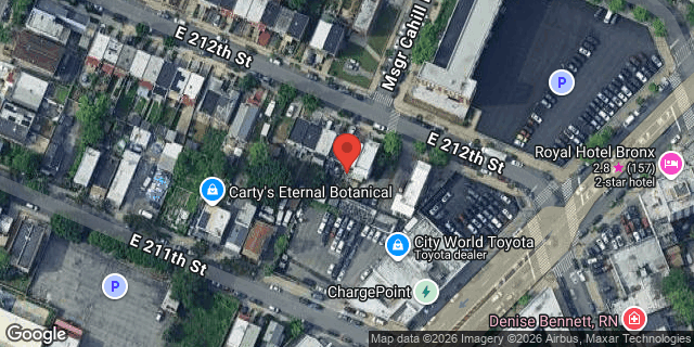 Aerial map of 1146 EAST 212 STREET, Bronx