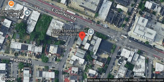Aerial map of 974 EAST GUN HILL ROAD, Bronx