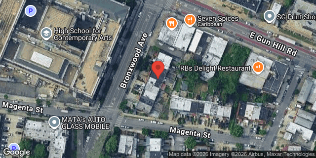 Aerial map of 3410 BRONXWOOD AVENUE, Bronx