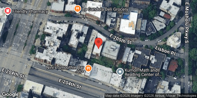Aerial map of 178 EAST 205 STREET, Bronx