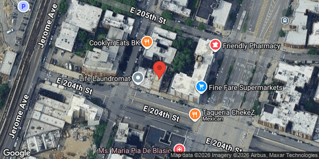 Aerial map of 19 EAST 204 STREET, Bronx