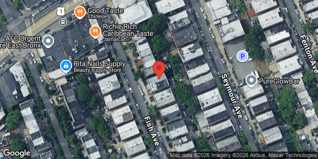 Aerial map of 3342 FISH AVENUE, Bronx