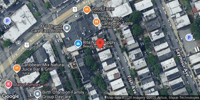 Aerial map of 3349 FISH AVENUE, Bronx