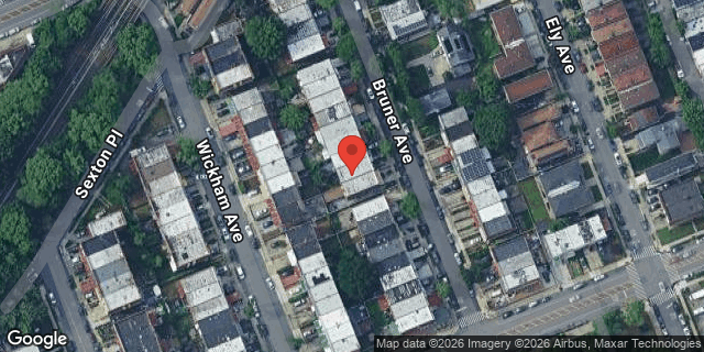 Aerial map of 3221 BRUNER AVENUE, Bronx