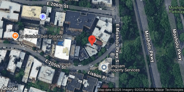 Aerial map of 211 EAST 205 STREET, Bronx