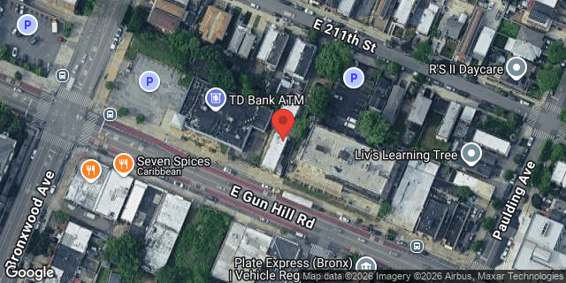 Aerial map of 937 EAST GUN HILL ROAD, Bronx