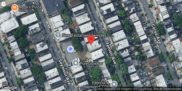 Aerial map of 3349 FENTON AVENUE, Bronx