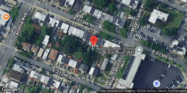 Aerial map of 1138 EAST 213 STREET, Bronx