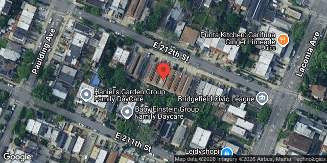 Aerial map of 1028 EAST 212 STREET, Bronx