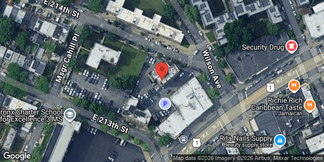 Aerial map of 1186 EAST 214 STREET, Bronx