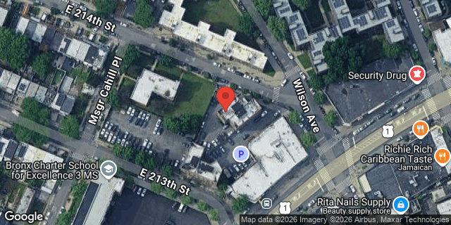 Aerial map of 1184 EAST 214 STREET, Bronx