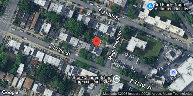Aerial map of 1145 EAST 213 STREET, Bronx