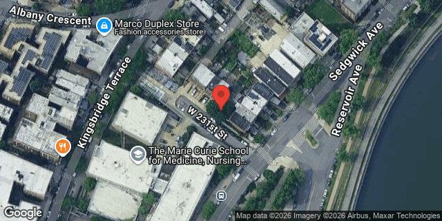 Aerial map of WEST 231 STREET, Bronx