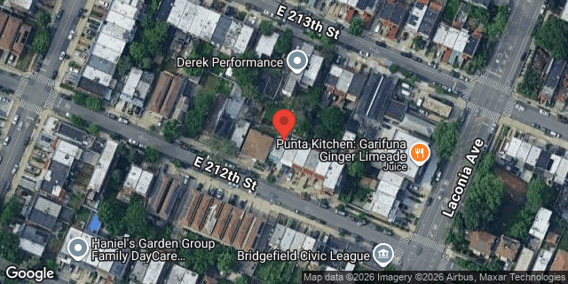 Aerial map of 1035 EAST 212 STREET, Bronx