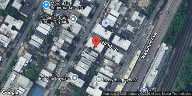 Aerial map of 364 EAST 209 STREET, Bronx