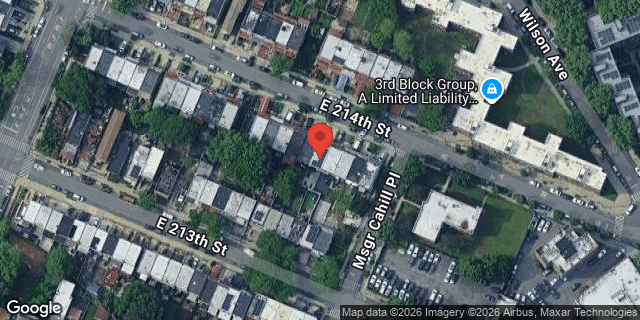 Aerial map of 1142 EAST 214 STREET, Bronx