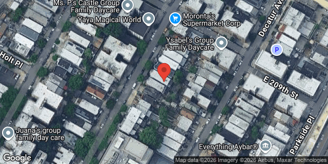 Aerial map of 3282 HULL AVENUE, Bronx