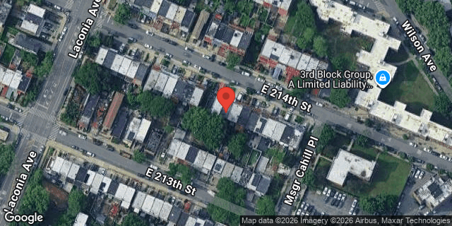 Aerial map of 1134 EAST 214 STREET, Bronx