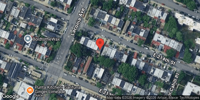 Aerial map of 1112 EAST 214 STREET, Bronx