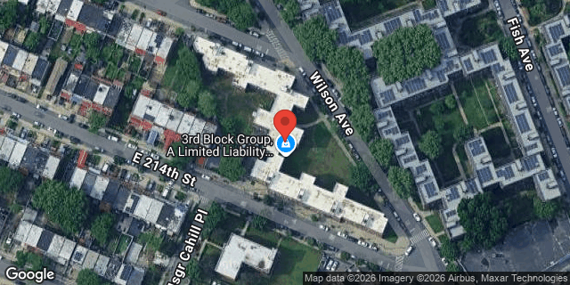 Aerial map of 1181 EAST 214 STREET, Bronx