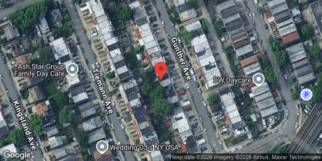 Aerial map of 3327 GUNTHER AVENUE, Bronx