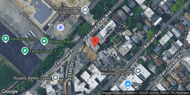 Aerial map of 104 TERRACE VIEW AVENUE, Manhattan