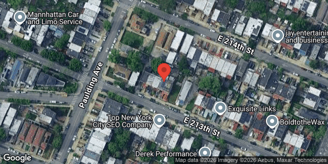 Aerial map of 1017 EAST 213 STREET, Bronx