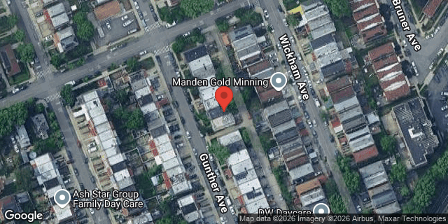 Aerial map of 3342 GUNTHER AVENUE, Bronx