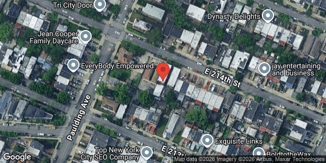 Aerial map of 1014 EAST 214 STREET, Bronx