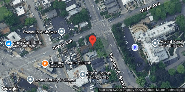 Aerial map of 1992 GIVAN AVENUE, Bronx
