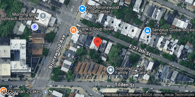 Aerial map of 906 EAST 213 STREET, Bronx