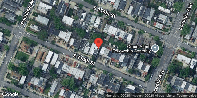 Aerial map of 1035 EAST 214 STREET, Bronx