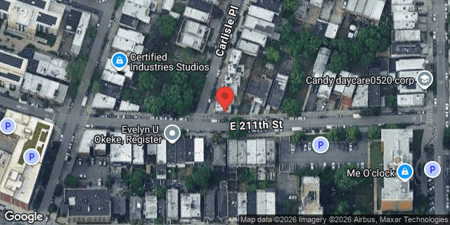Aerial map of 3530 CARLISLE PLACE, Bronx